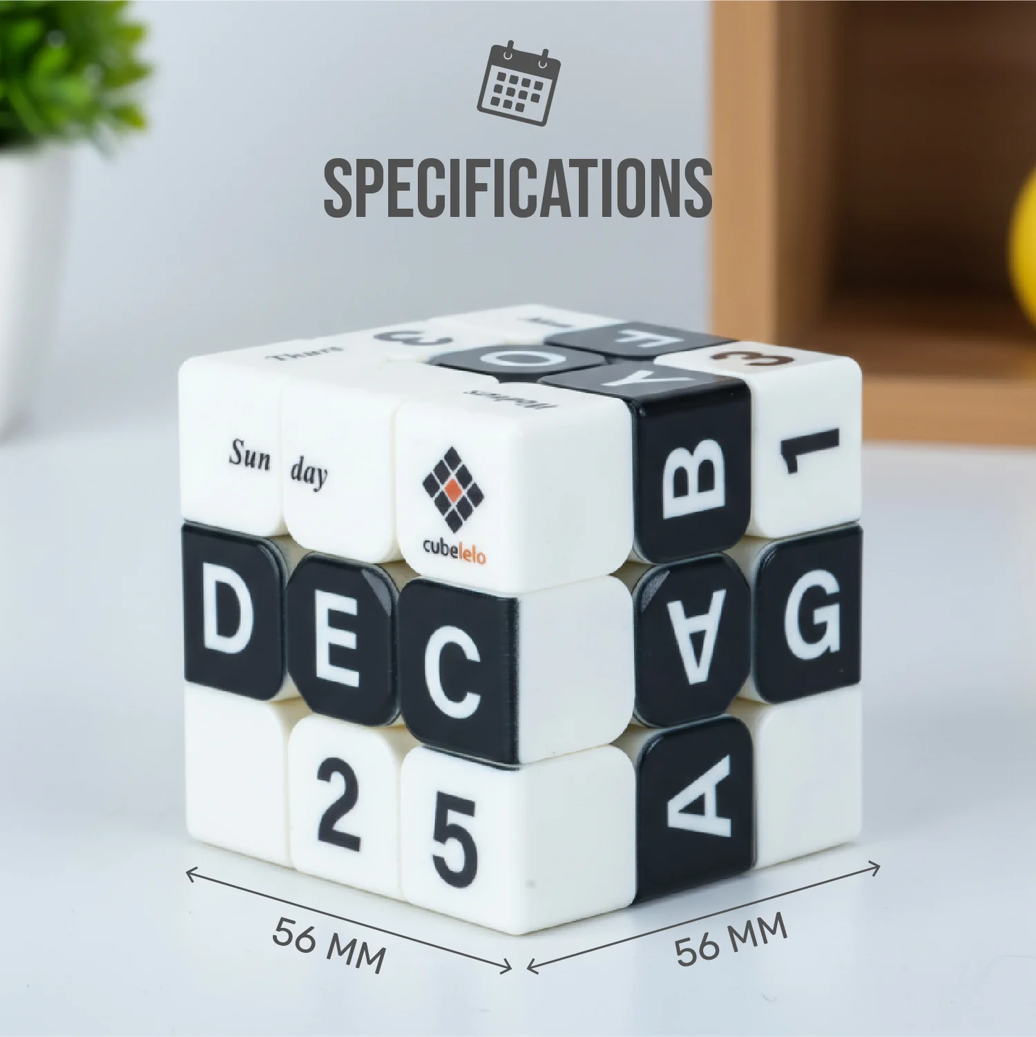 Calendar Cube 3×3 — Full UV-Printed Perpetual Date Puzzle - Image 3