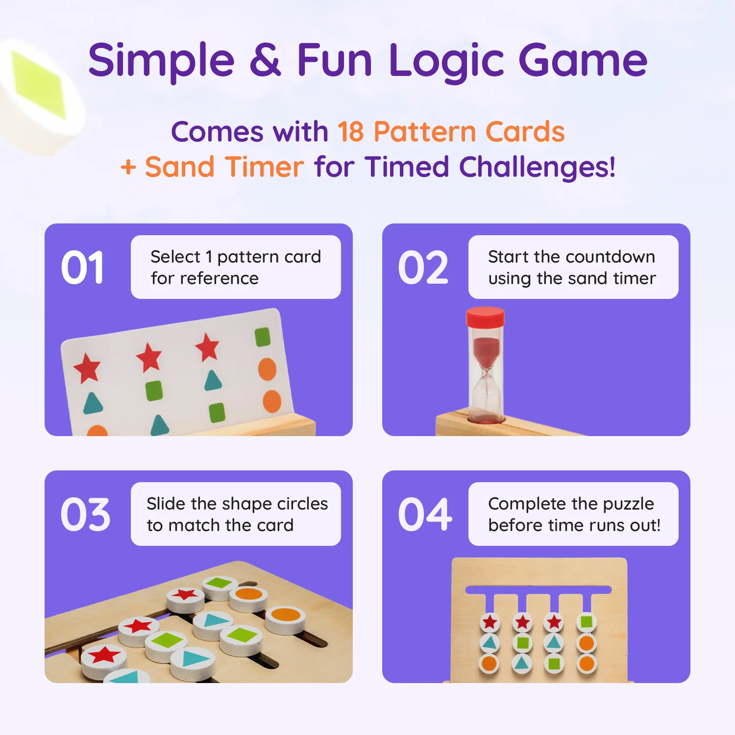 TinkerBox Color and Pattern Sliding Puzzle Game - Image 5