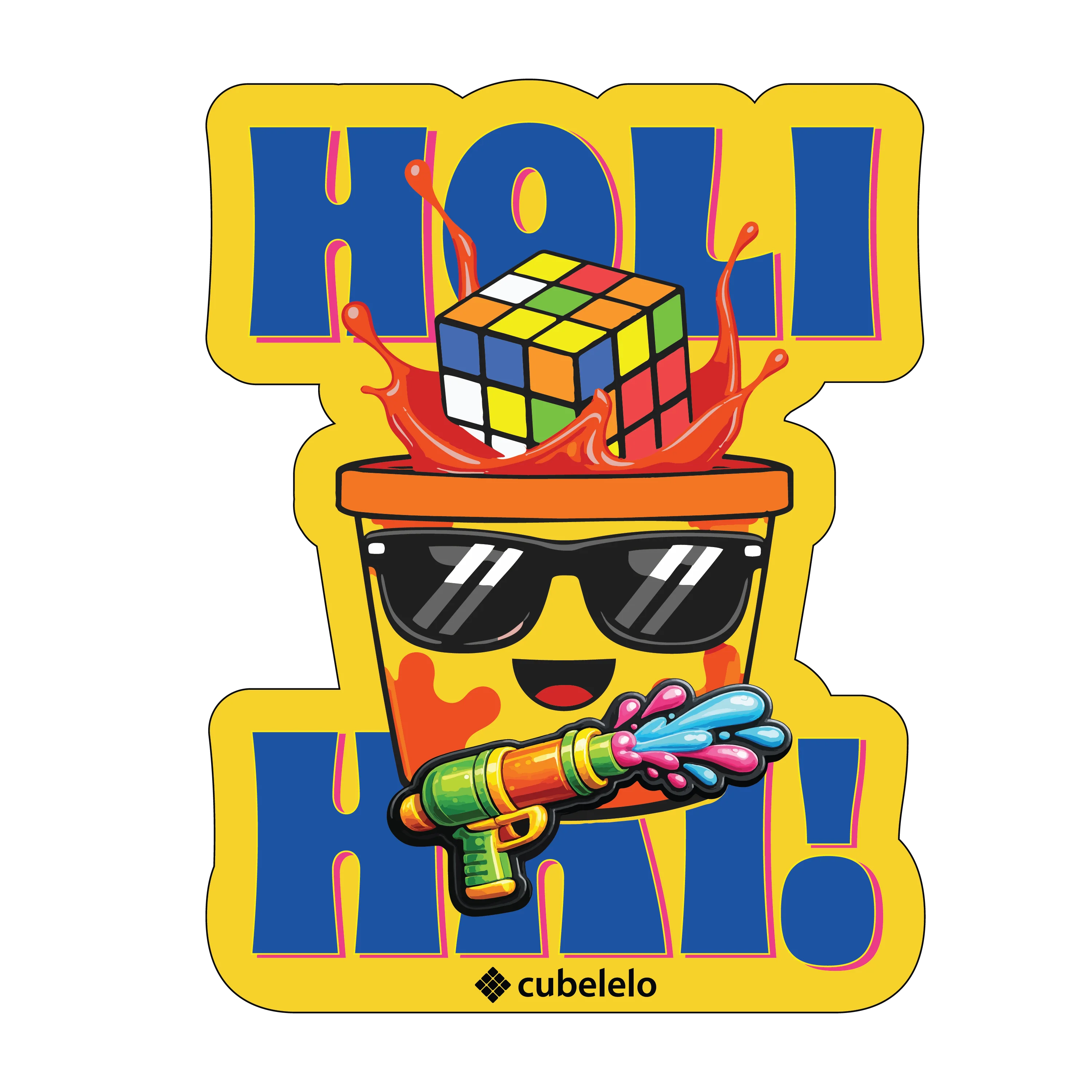 Fridge Magnet (Holi Theme)
