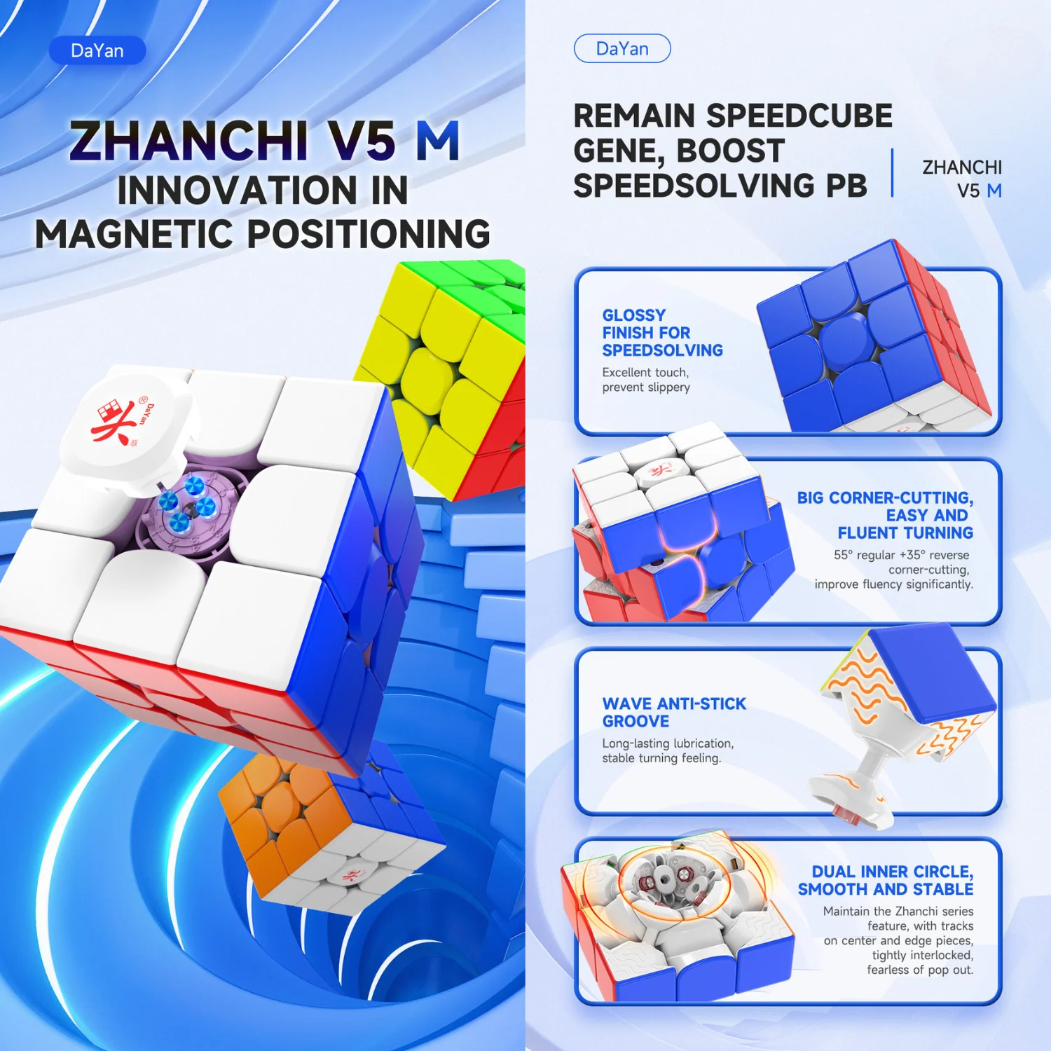 DaYan ZhanChi v5 M 3x3 (Refurbished) - Image 6