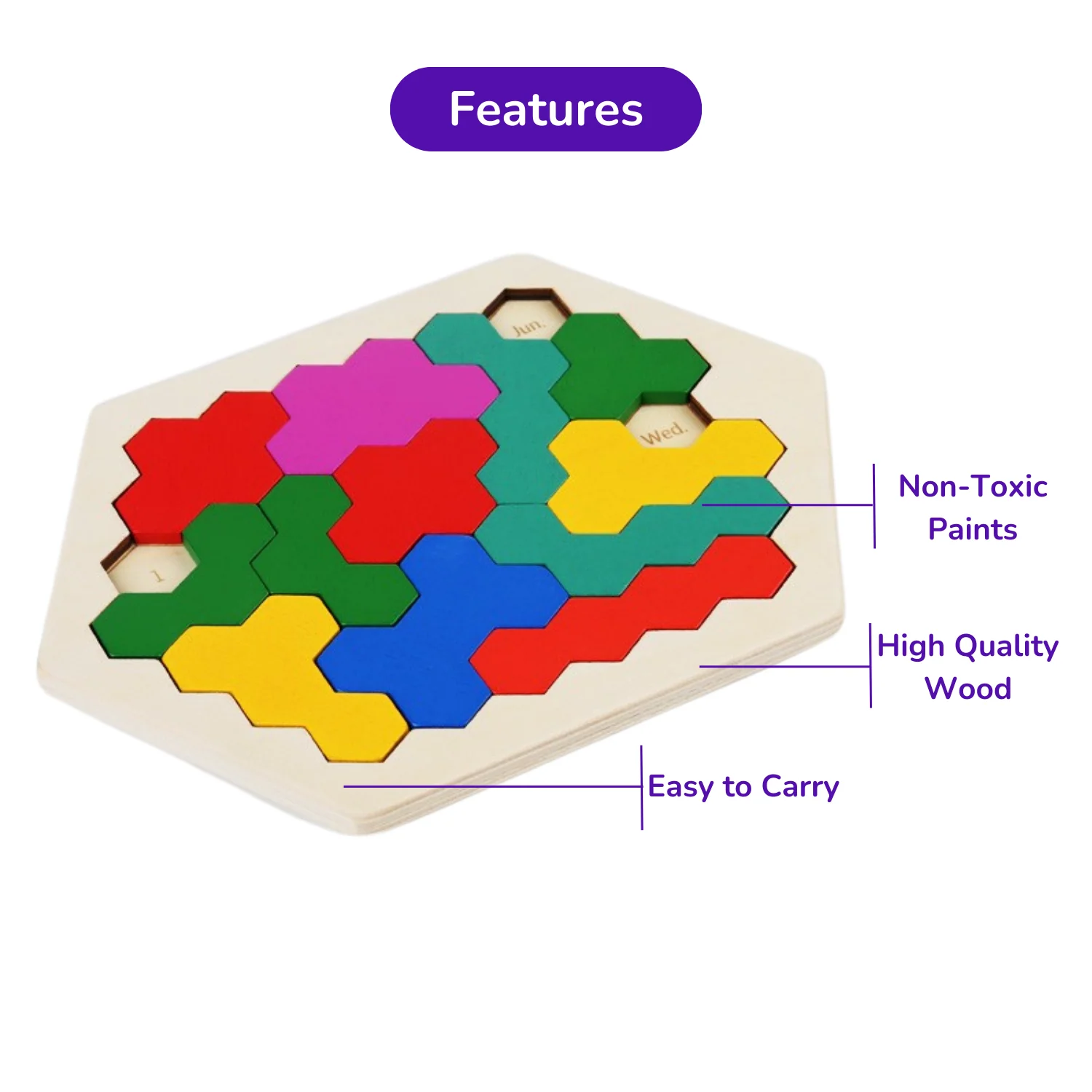 Drift Honeycomb Weekday Calendar Puzzle - Image 2