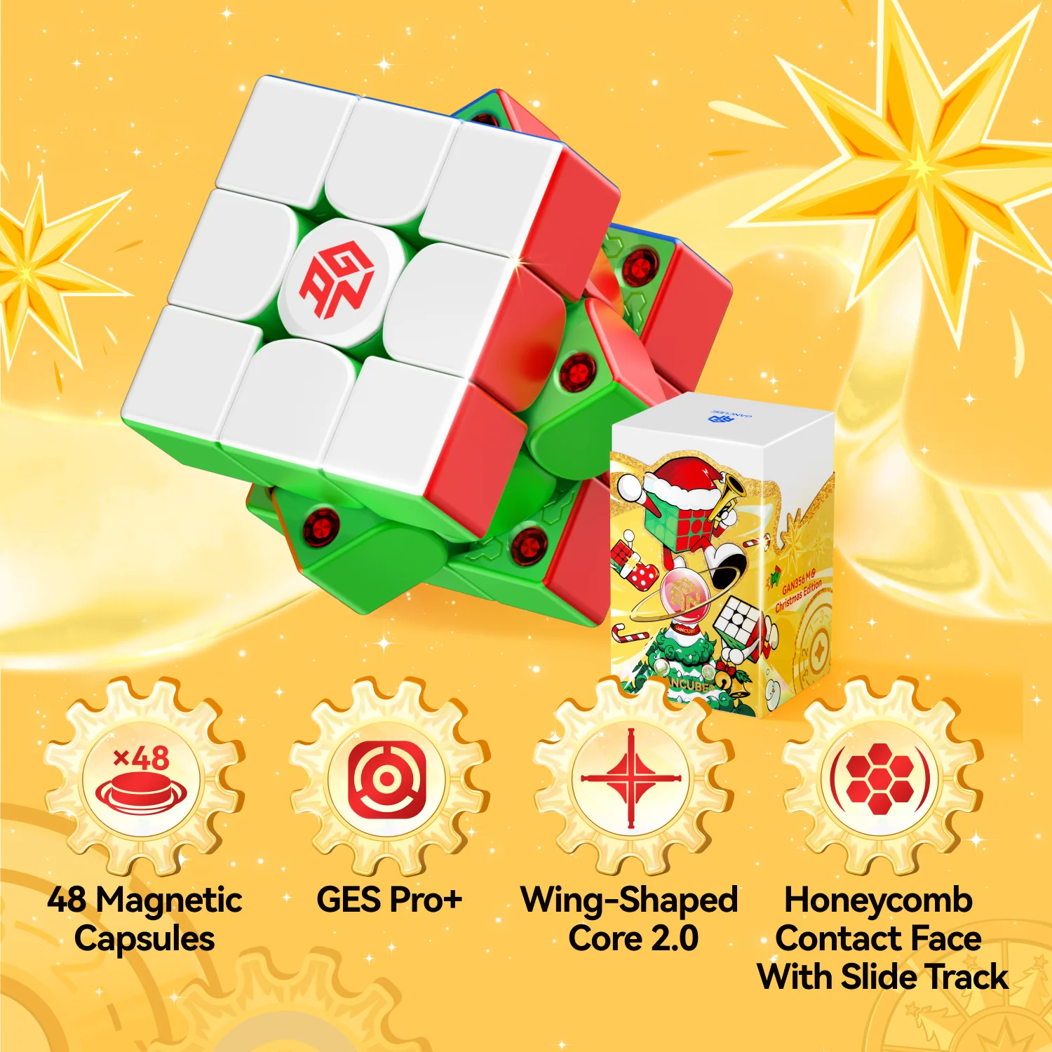 GAN 356 ME 3x3 - Limited Christmas Edition (Magnetic) - Image 5