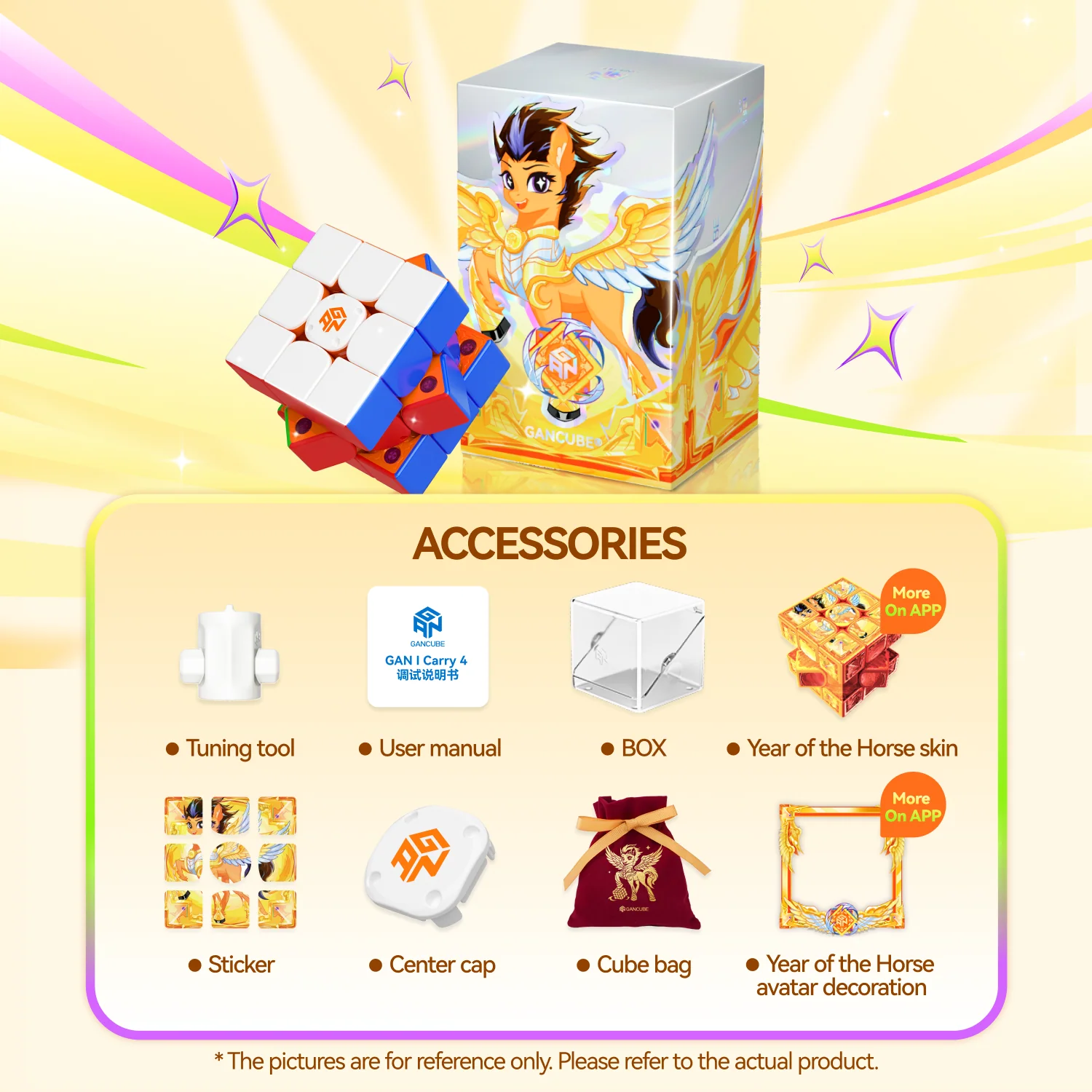 GAN 356 i Carry 4 (Year of Horse Edition) Smart Cube - Image 6