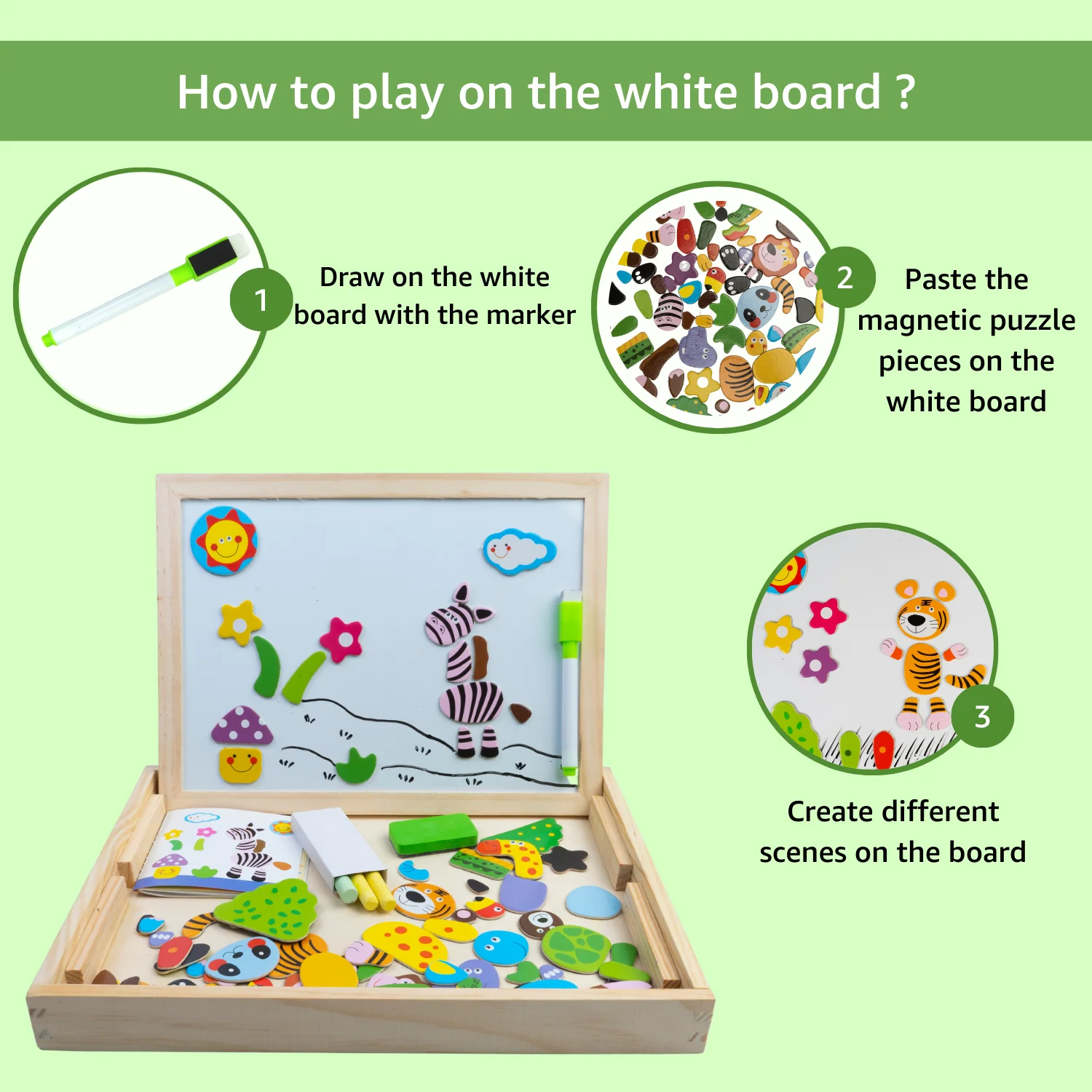 Jungle Safari 2-in-1 Magnetic Board Game - Image 5
