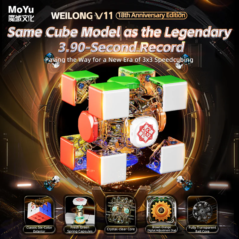 MoYu WeiLong v11 3x3 18th Anniversary (Magnetic) - Image 7