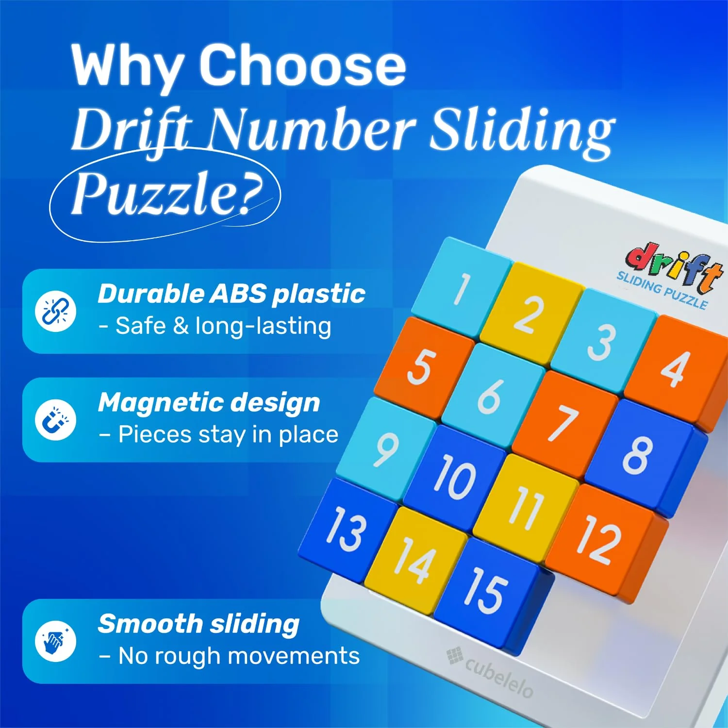 Drift Number Sliding Puzzle 4x4 (Magnetic) - Image 7