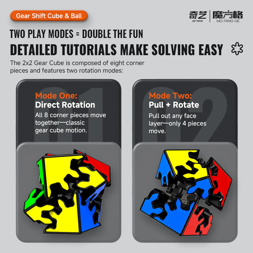 QiYi 2x2 Gear Shift Cube - Image 4