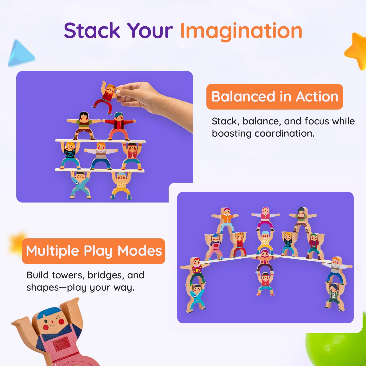 TinkerBox Stack & Balance Acrobat Human Tower - Image 3