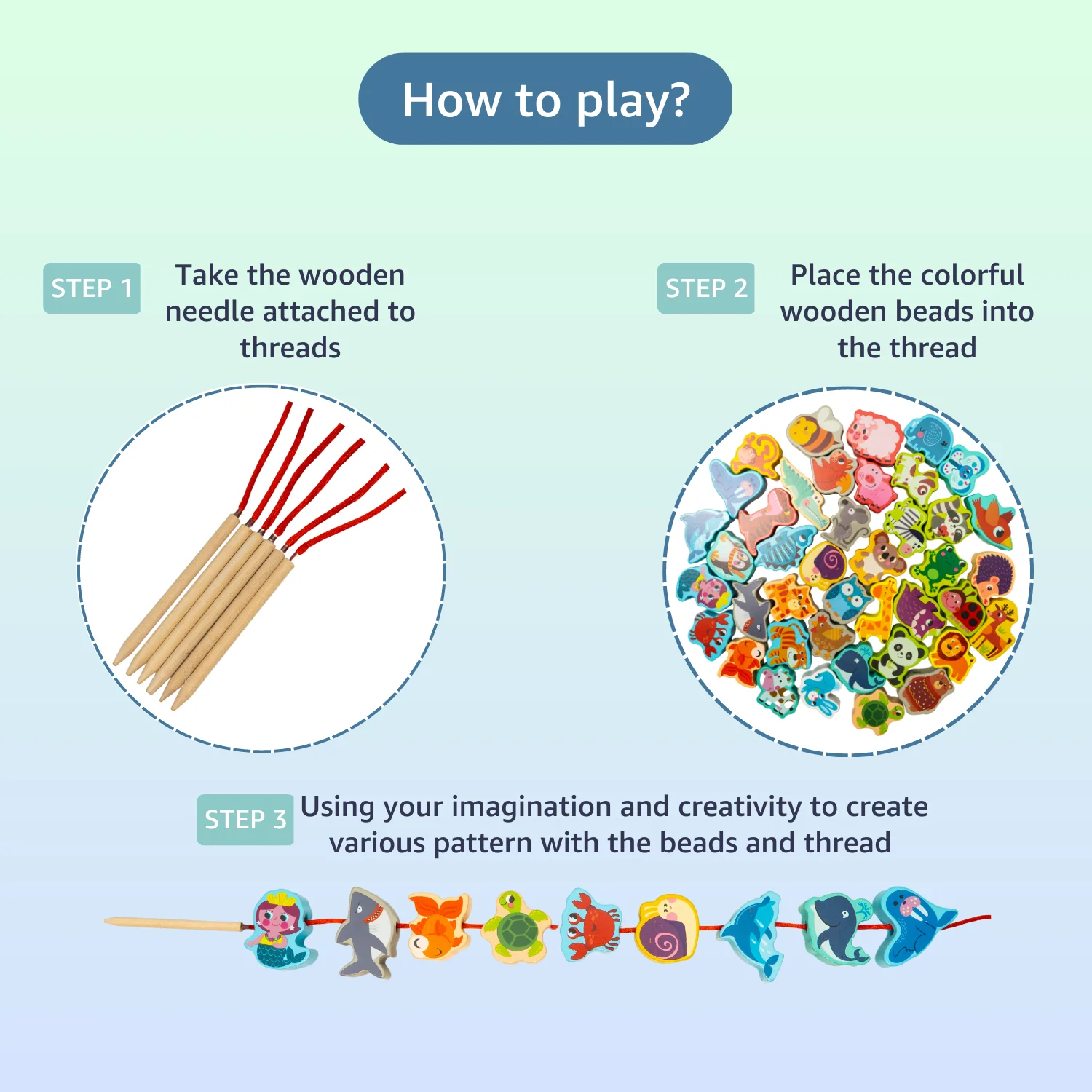 Wooden Beads Lacing Game - Image 5