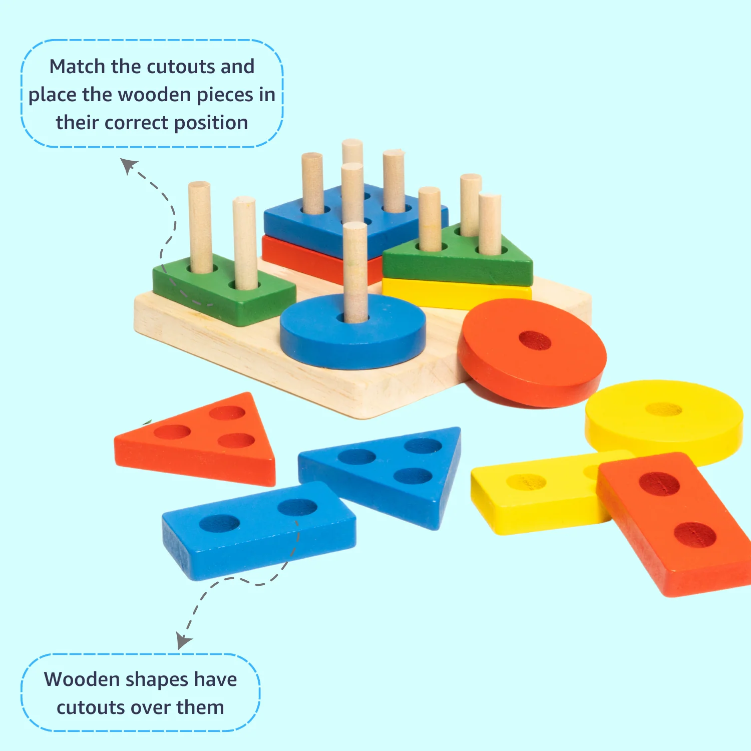 Wooden Column Stacking Blocks - Image 2