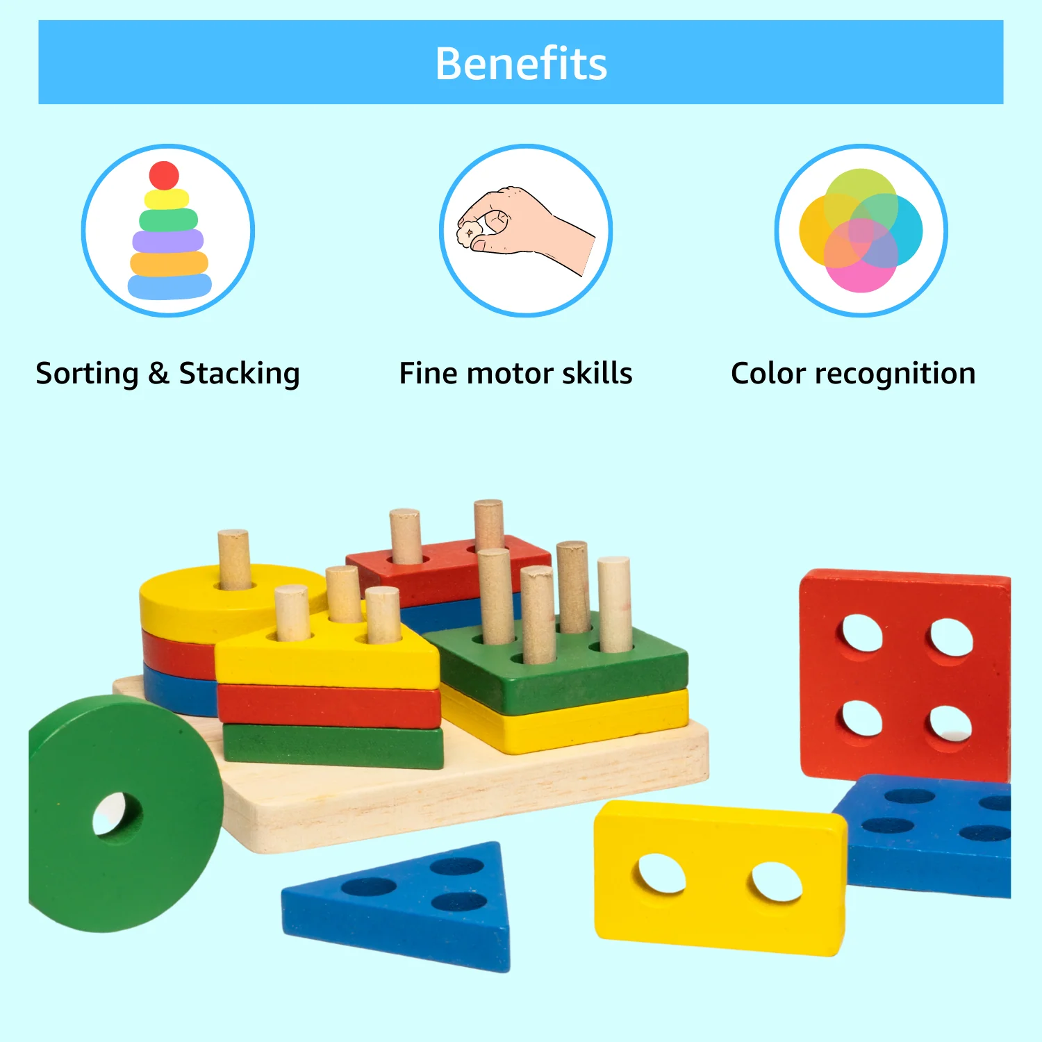 Wooden Column Stacking Blocks - Image 5