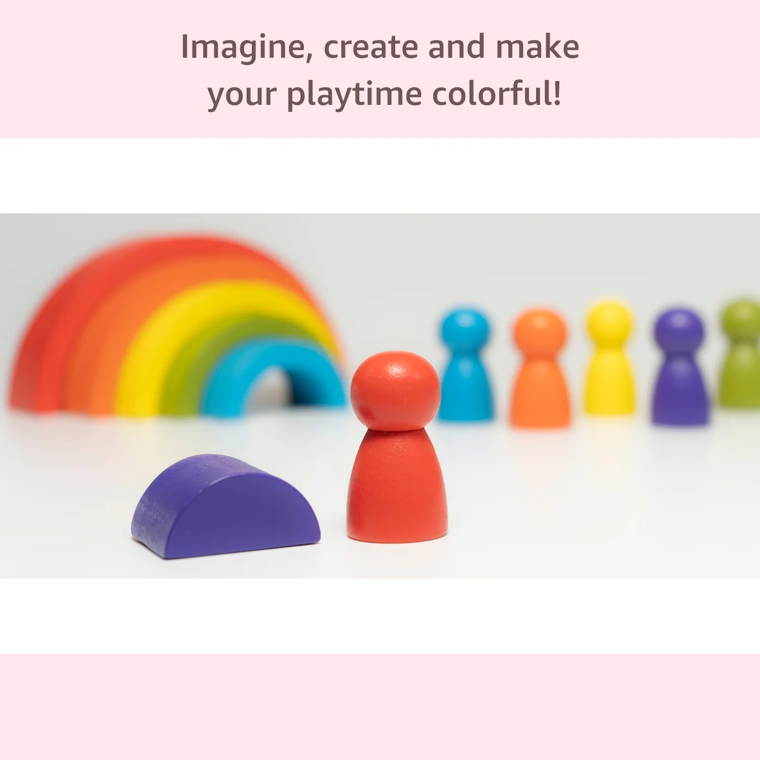 Wooden Rainbow Stacker (Mini) - Image 4