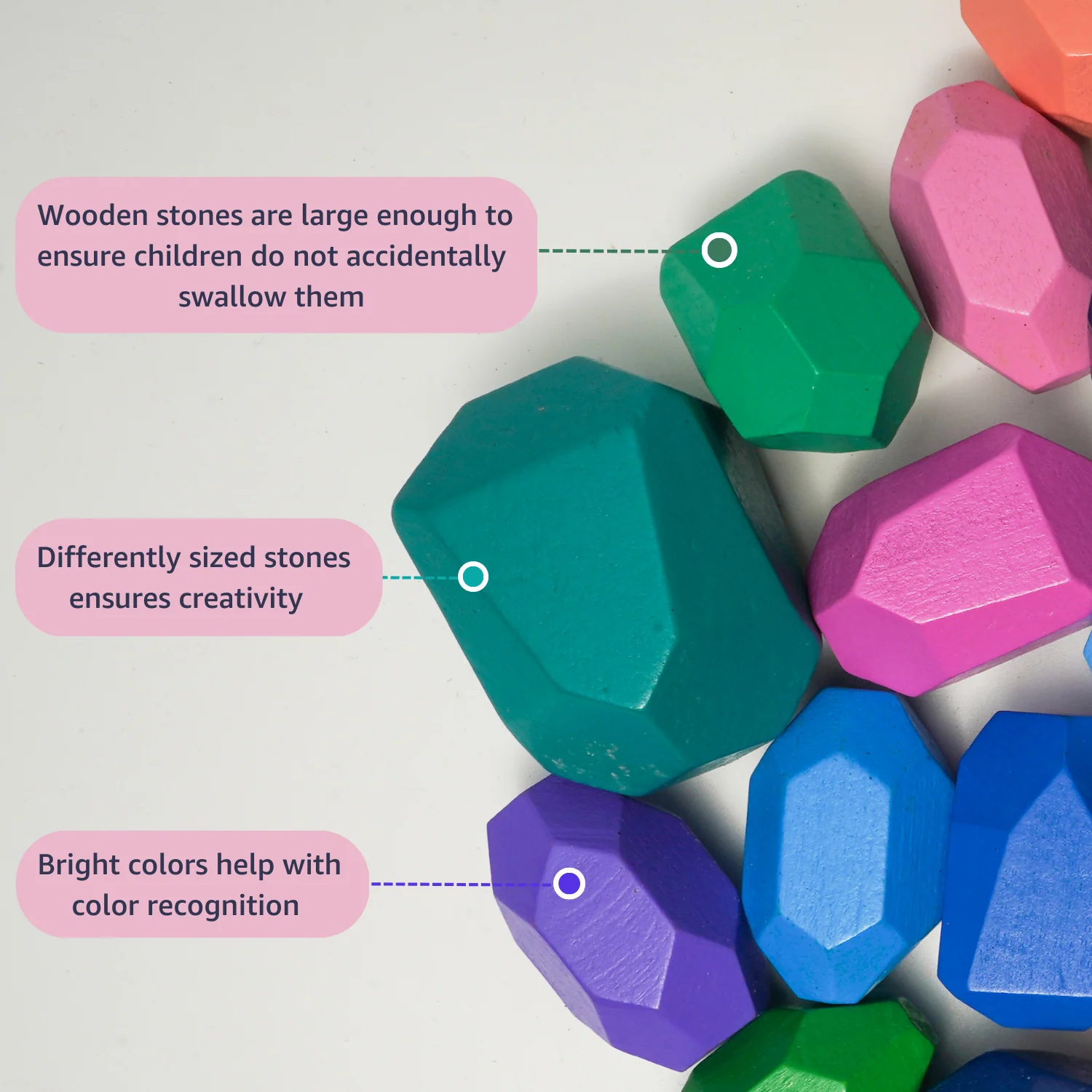 Wooden Stone Building Blocks - Image 3