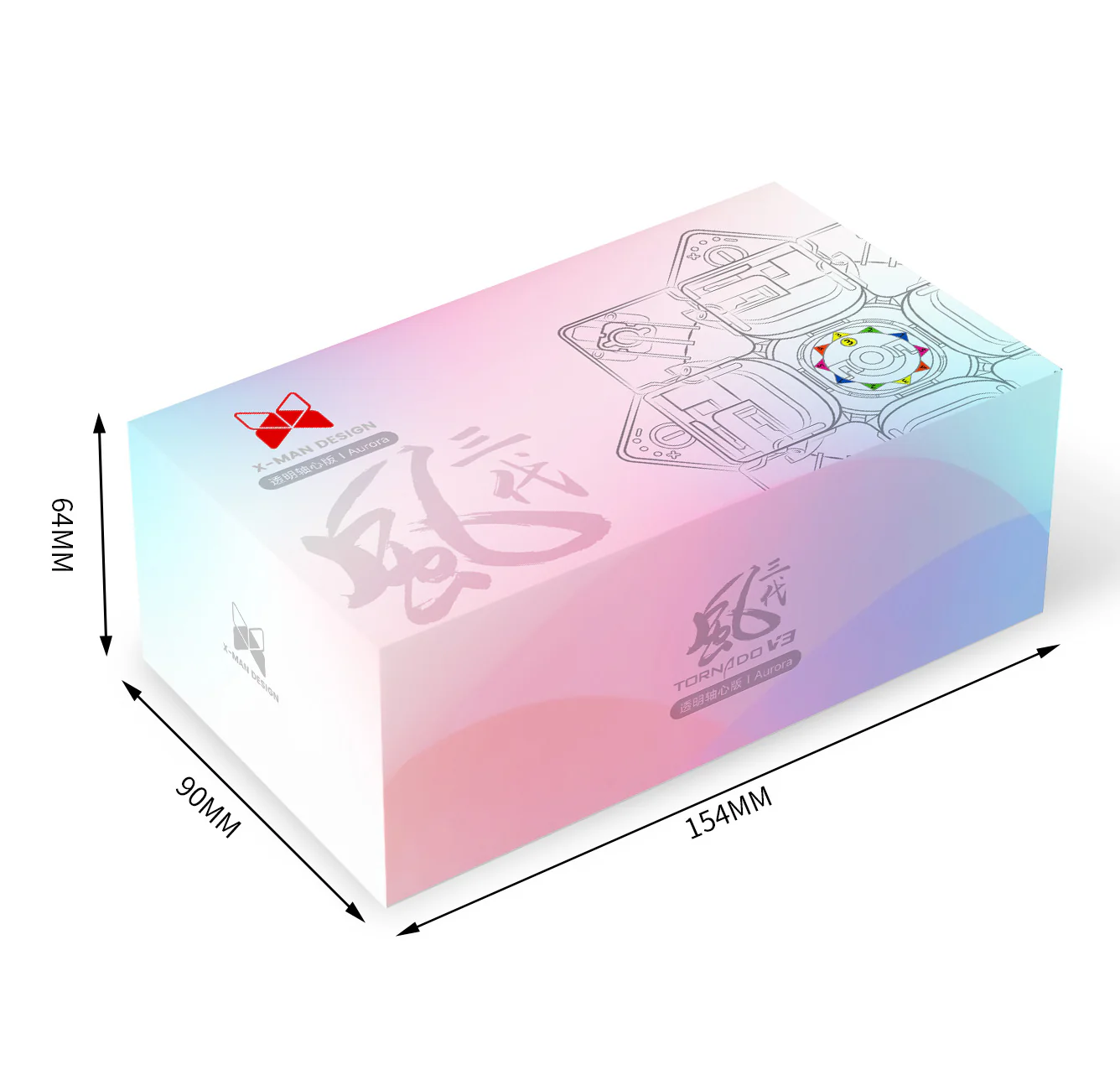 QiYi X-Man Tornado v3 3x3 Pioneer Aurora (Limited Edition) - Image 9